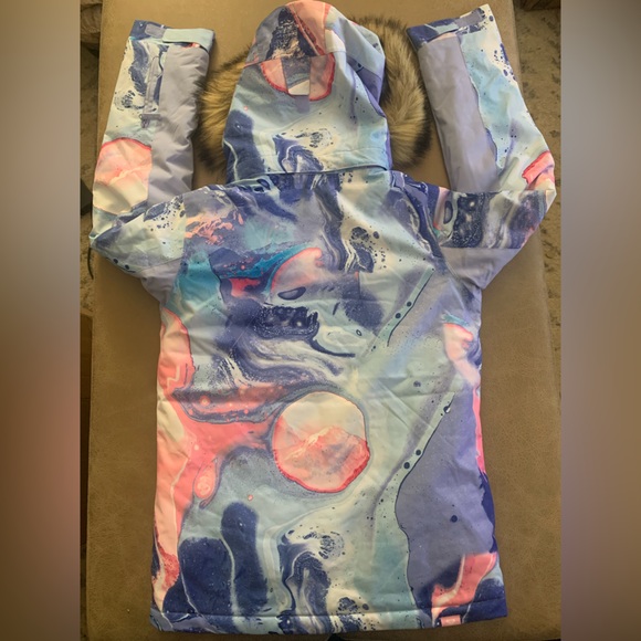 Roxy Girl Dri-Flight American Pie Snow Jacket Blue Landscape NWT Size XL (14) - Picture 11 of 12